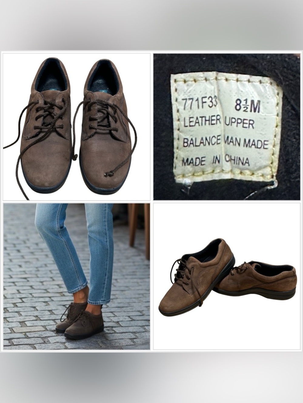 Women’s Naturalizer 8.5 Shoes Leather Upper Laces Casual Brown Comfy Oxford